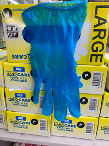 VYNAL GLOVE SIZE LARGE (Blue)100pair